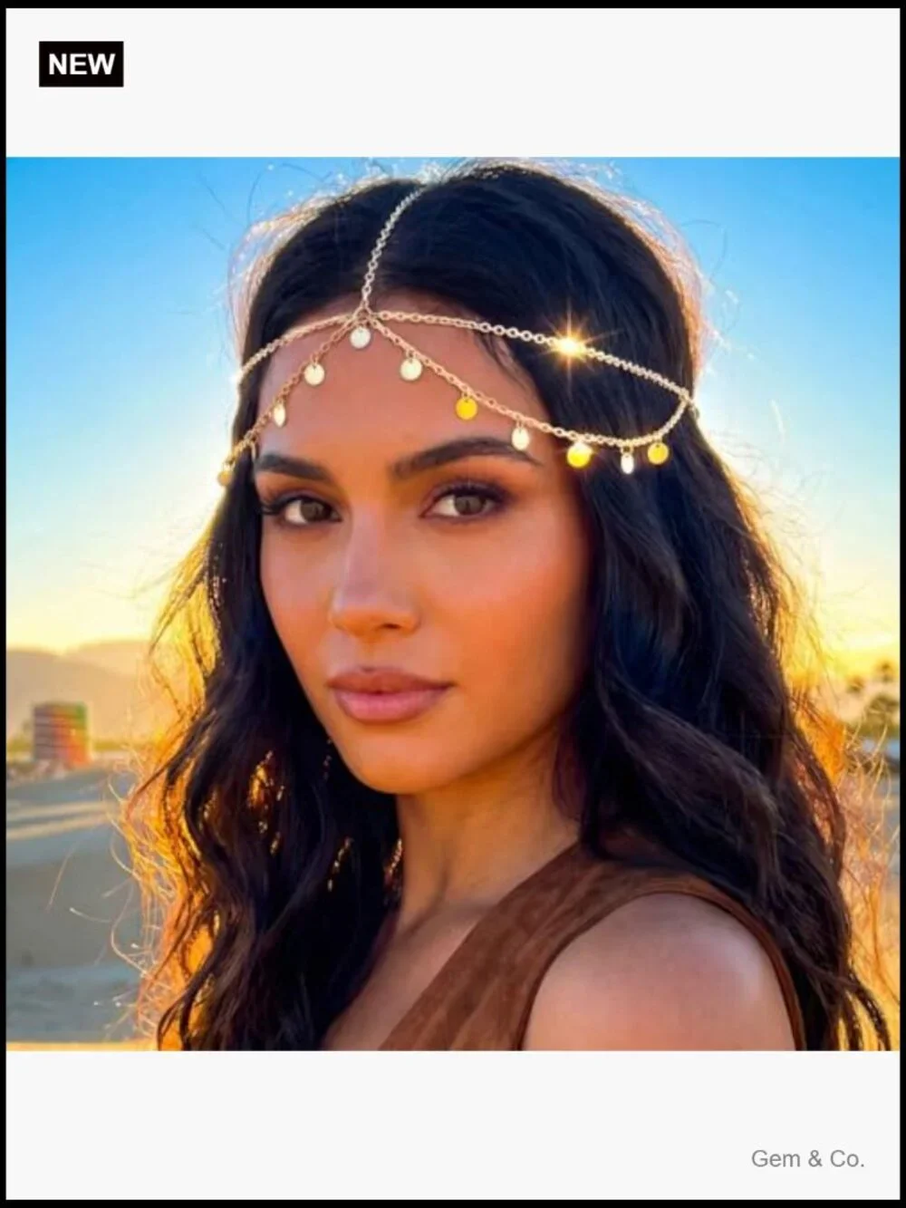 Women's Bohemian Layered Forehead Chain Festival Hair Accessories Headpiece